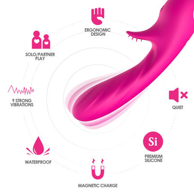 Sexo estimulante de carga magnético Toy For Male And Female del vibrador del punto de G