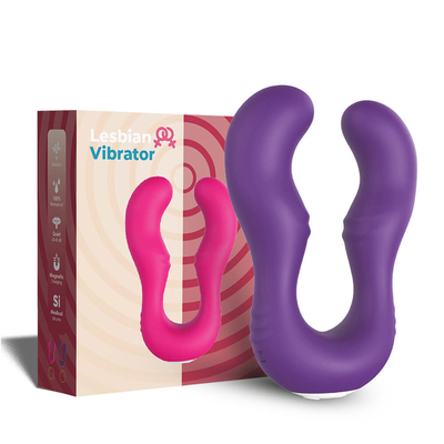 Sexo recargable cómodo Toy Double Penetration Lesbian del vibrador del punto de G del silicón
