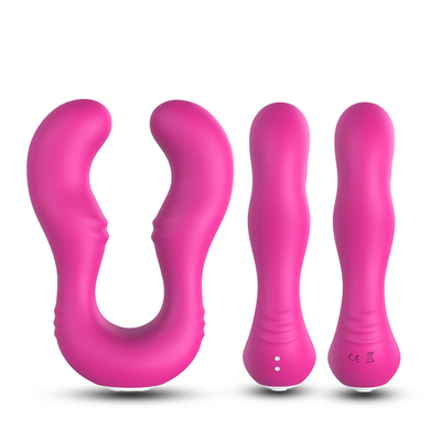 Sexo recargable cómodo Toy Double Penetration Lesbian del vibrador del punto de G del silicón