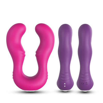 Sexo recargable cómodo Toy Double Penetration Lesbian del vibrador del punto de G del silicón