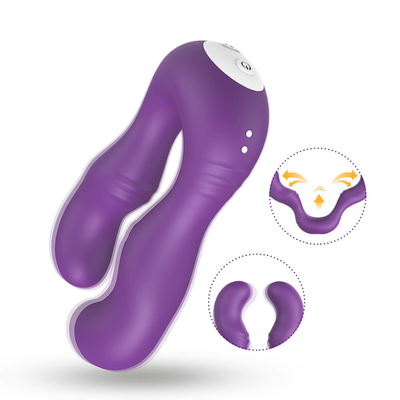 Sexo recargable cómodo Toy Double Penetration Lesbian del vibrador del punto de G del silicón