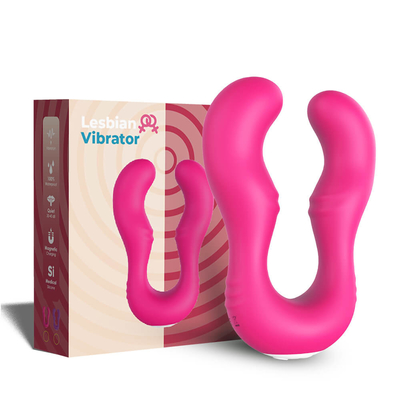 Sexo recargable cómodo Toy Double Penetration Lesbian del vibrador del punto de G del silicón