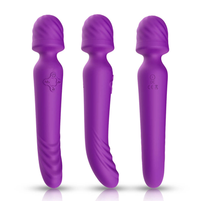 Calefacción inteligente del silicón del sistema de pesos americano de la vara del Massager del extremo dual Bendable suave del cuello