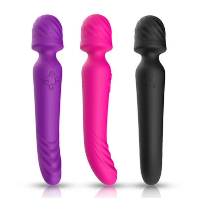Calefacción inteligente del silicón del sistema de pesos americano de la vara del Massager del extremo dual Bendable suave del cuello