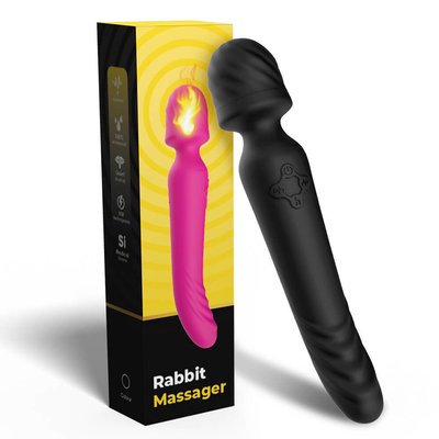 Calefacción inteligente del silicón del sistema de pesos americano de la vara del Massager del extremo dual Bendable suave del cuello