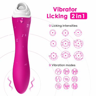 Estimulador de Licker de la lengua del vibrador del consolador, Massager impermeable del estímulo de la vagina