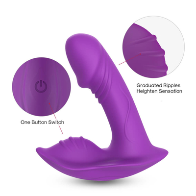 Vibrador usable del punto de G del silicón de las bragas teledirigidas, juguete del sexo del vibrador del consolador