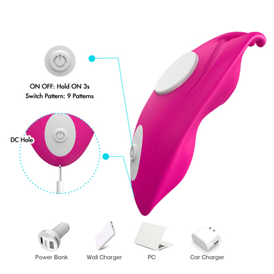 Vibrador personal resistente Bunny Clitoris Stimulation de las bragas del clip magnético de agua