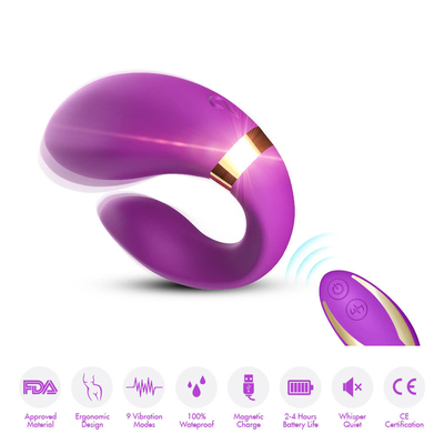 Juguetes adultos de tomadura de pelo de los pares de los ambientes remotos del Massager de los motores del Foreplay dual de la vibración