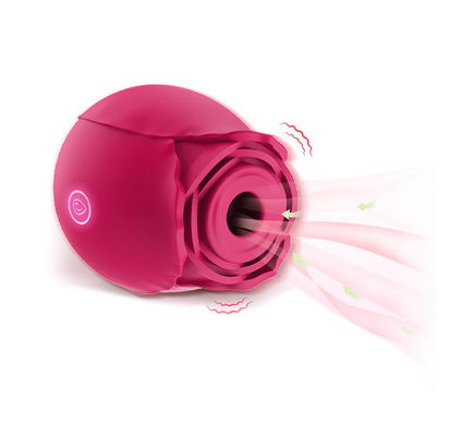 10 modos Rose Clitoral Sucking Vibrator Rechargeable que chupa el vibrador para la hembra