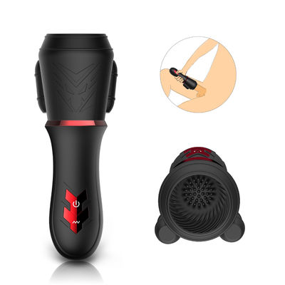 Vara del sistema de pesos americano de los hombres - Massager del Masturbator del vibrador de la taza del ejercicio del bálano 10 frecuencias, motores duales