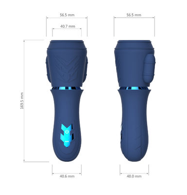 Vara del sistema de pesos americano de los hombres - Massager del Masturbator del vibrador de la taza del ejercicio del bálano 10 frecuencias, motores duales