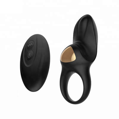 Manga usable eléctrica negra del pene del silicón del Massager para los hombres