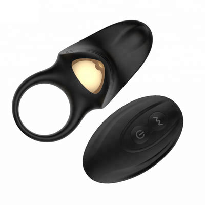 Manga usable eléctrica negra del pene del silicón del Massager para los hombres