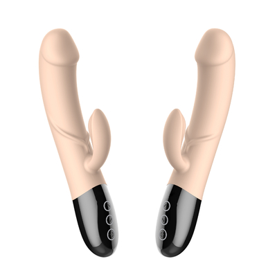 Juguete de poco ruido de calefacción del sexo del vibrador del conejo