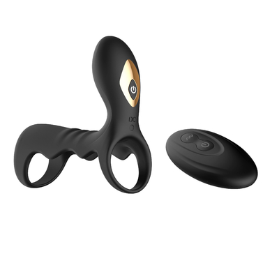 Hombres duales de Ring Cock Vibrating Ring For del pene del silicón teledirigido del FDA