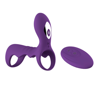 Hombres duales de Ring Cock Vibrating Ring For del pene del silicón teledirigido del FDA