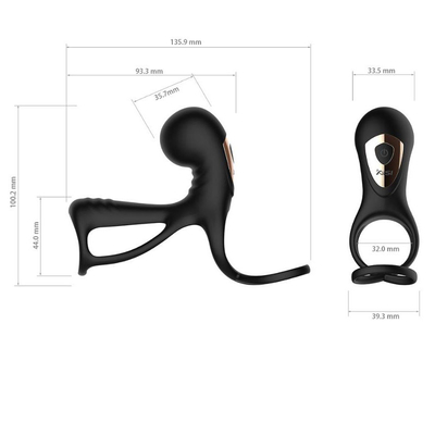 Anillo masculino del pene de Ring Sex Toy Silicone Wearable del pene anal recargable de las gotas