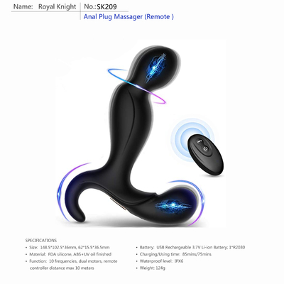 OEM del ODM de la próstata adulta teledirigida de 80 juguetes de los minutos vibrador anal Li Ion Battery
