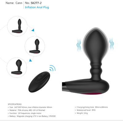 Massager postrado eléctrico para el enchufe anal de la mano de los hombres de la radio libre potente del vibrador