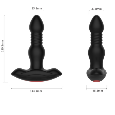 El sexo anal remoto del enchufe de 10 velocidades juega empujar el enchufe anal del extremo del Massager de la próstata del enchufe