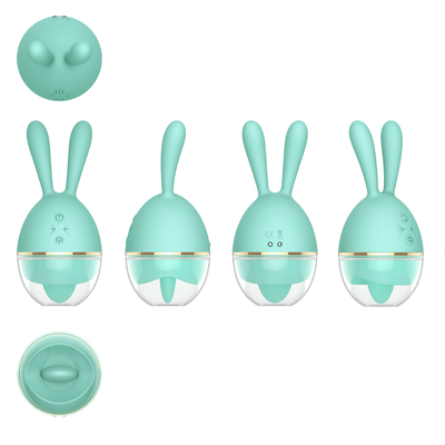 Lengua dual impermeable del motor del conejo suave que lame los juguetes del placer del vibrador para las mujeres