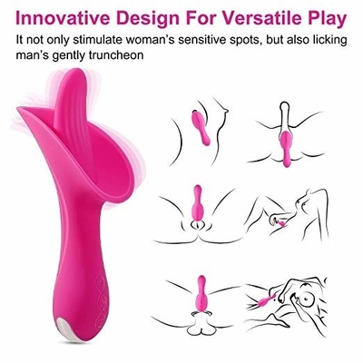 Lengua real de la sensación del tacto que lame el ODM recargable del OEM del Massager del vibrador T