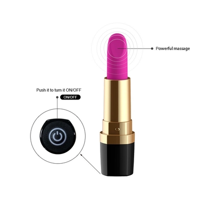 Vibrador negro de la barra de labios del principiante de Rose Clit Stimulator Whisper Quiet