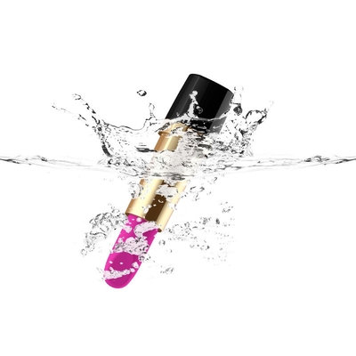 Vibrador negro de la barra de labios del principiante de Rose Clit Stimulator Whisper Quiet