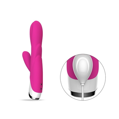 Consolador doble del vibrador del conejo de 80 minutos con el amor Toy For Lady del vibrador de Clit 213*64*38m m