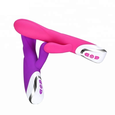 Consolador doble del vibrador del conejo de 80 minutos con el amor Toy For Lady del vibrador de Clit 213*64*38m m