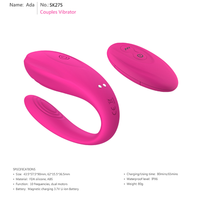 Vibrador anal del punto de Toy Dula Motor Waterproof G del sexo del clítoris de los pares recargables