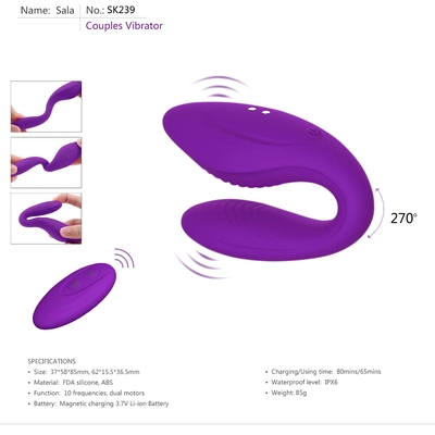 C forma el vibrador usable de Toy Wireless Remote Control Couples Clit del sexo del vibrador del punto de G