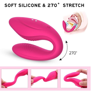 C forma el vibrador usable de Toy Wireless Remote Control Couples Clit del sexo del vibrador del punto de G