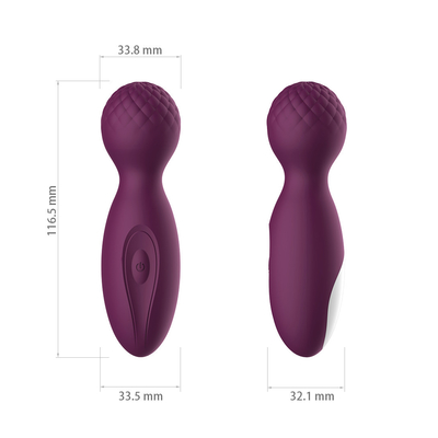 12 sexo Toy Mini Wand Massager del vibrador del punto de G del silicón del satén de la función de la velocidad 10
