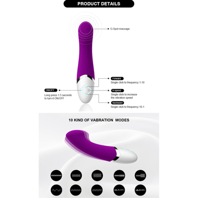 Juguete impermeable inalámbrico del sexo del vibrador del punto de G de las mujeres del consolador del punto de G del gatito