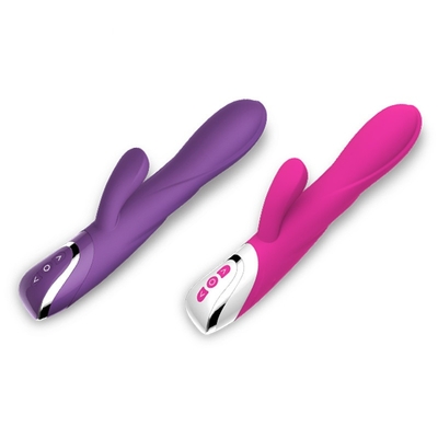 vibrador recargable de Toy Double Motor Pink Lady del sexo del vibrador del conejo de 213m m