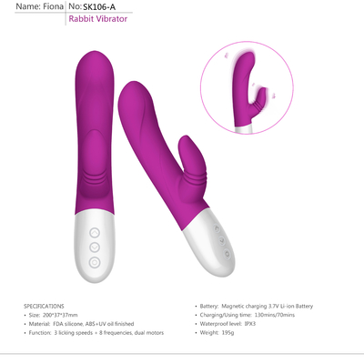 Juguete del clítoris del sexo del vibrador del conejo del consolador del estimulador del clítoris del punto de G del vibrador que chupa