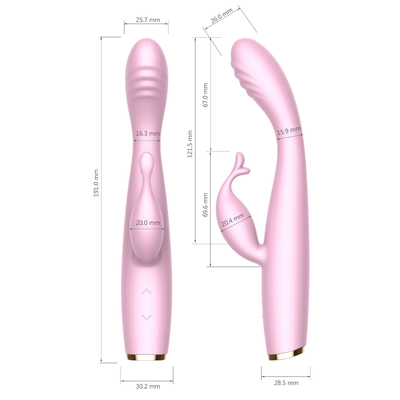 Vibrador silencioso del conejo de G del punto del motor dual femenino anal suave inalámbrico del vibrador