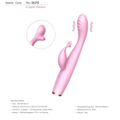 Vibrador silencioso del conejo de G del punto del motor dual femenino anal suave inalámbrico del vibrador