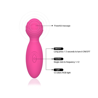 Massager de la vara de Mini Electric Sex Wand Vibrator del Massager de la vara del sistema de pesos americano del silicón de 34.5m m