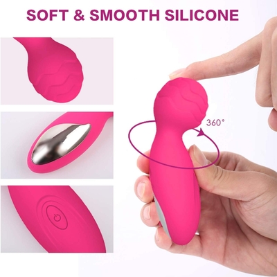 Massager de la vara de Mini Electric Sex Wand Vibrator del Massager de la vara del sistema de pesos americano del silicón de 34.5m m