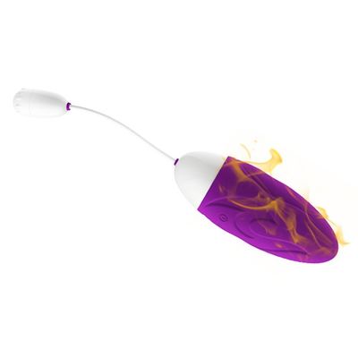 Juguete potente romántico vibrante de calefacción del sexo de la púrpura de 10 de la velocidad del silicón huevos del amor