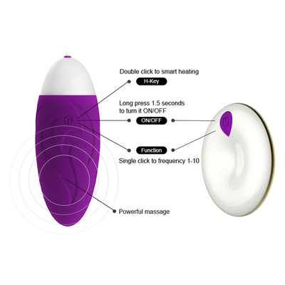 Sexo vibrante Toy Comfortable Purple Egg Vibrator de los huevos de la seguridad de la salud 87*33*33m m