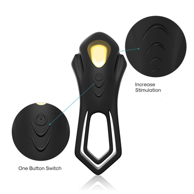 el CE dual del testículo del silicón de Ring Vibrator 40dbs del pene del estímulo de 200mAh Clit certificó