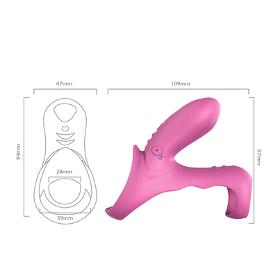 Anillo vibrante doble del gallo de los motores 40dbs, vibrador masculino del pene de la batería de 280mAh Li
