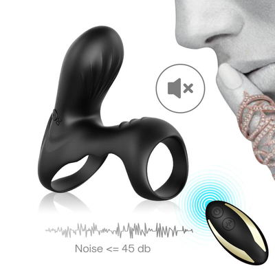 Anillo vibrante doble del gallo de los motores 40dbs, vibrador masculino del pene de la batería de 280mAh Li