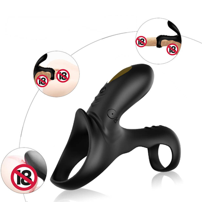 Anillo vibrante doble del gallo de los motores 40dbs, vibrador masculino del pene de la batería de 280mAh Li