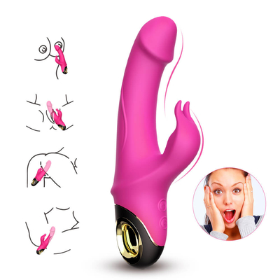 Mujeres Vaginal Clitoris Stimulator Sex Toy del vibrador del conejo del punto de G del adulto que sorprenden