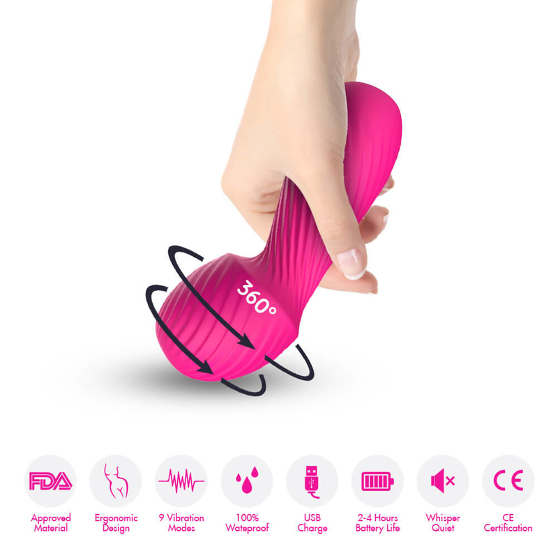 Orgasmo del clítoris femenino recargable de la entrerrosca del vibrador USB de la vara de Mini Portable sistema de pesos americano
